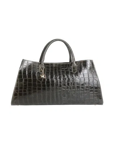 Laura Di Maggio Woman Handbag Dark Green Size - Leather