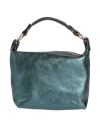Laura Di Maggio Woman Handbag Deep Teal Size - Leather In Green