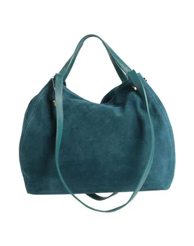 Laura Di Maggio Woman Handbag Deep Teal Size - Leather In Green