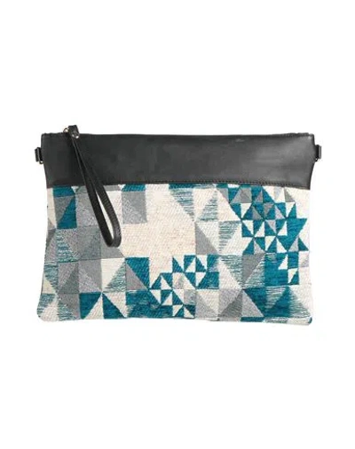 Laura Di Maggio Woman Handbag Deep Teal Size - Leather, Textile Fibers In Green