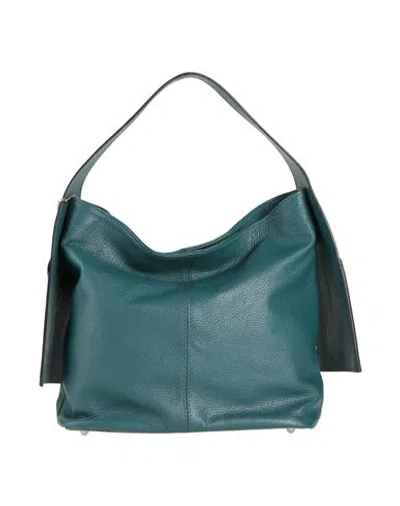 Laura Di Maggio Woman Handbag Deep Teal Size - Leather In Green