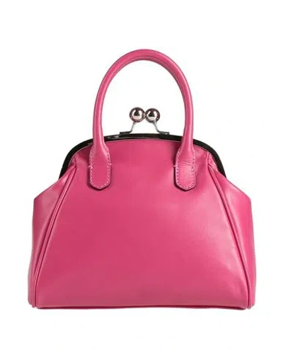 Laura Di Maggio Woman Handbag Fuchsia Size - Leather In Pink