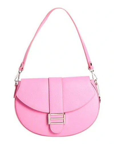 Laura Di Maggio Woman Handbag Fuchsia Size - Leather In Pink