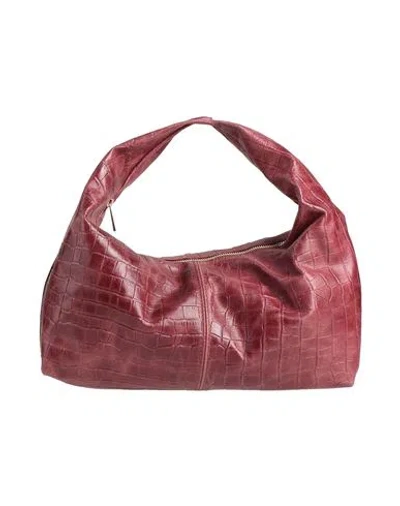 Laura Di Maggio Woman Handbag Garnet Size - Leather In Red