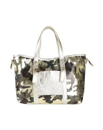 Laura Di Maggio Woman Handbag Gold Size - Leather In Green