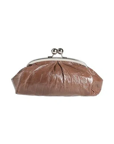 Laura Di Maggio Woman Handbag Khaki Size - Leather In Beige