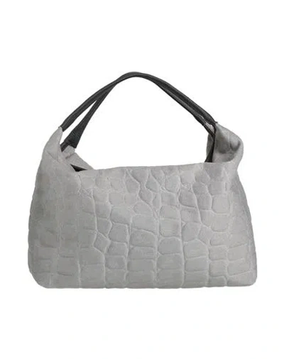 Laura Di Maggio Woman Handbag Lead Size - Textile Fibers, Leather In Grey