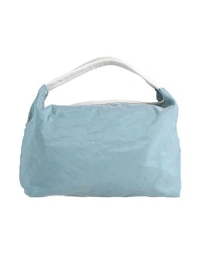 Laura Di Maggio Woman Handbag Light Blue Size - Textile Fibers, Leather