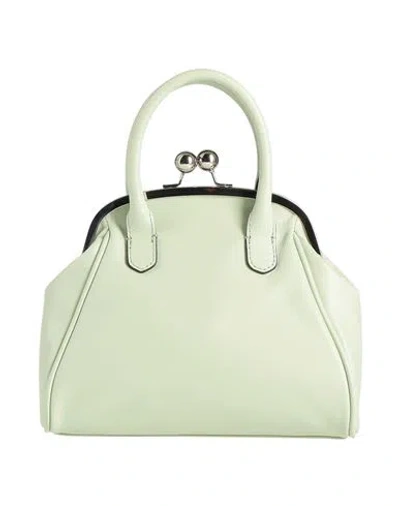 Laura Di Maggio Woman Handbag Light Green Size - Leather