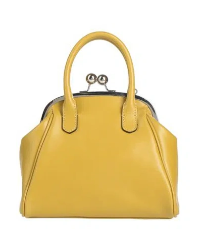 Laura Di Maggio Woman Handbag Mustard Size - Leather In Yellow