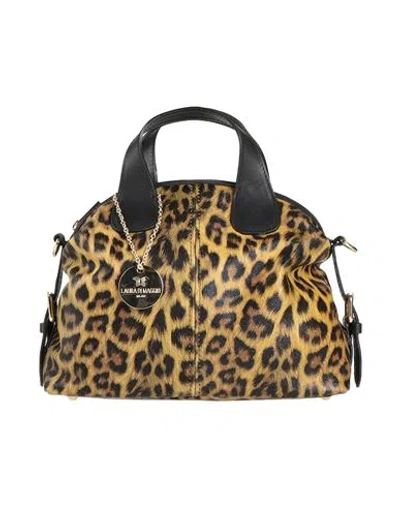 Laura Di Maggio Woman Handbag Mustard Size - Calfskin In Brown