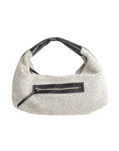 Laura Di Maggio Woman Handbag Off White Size - Wool, Leather
