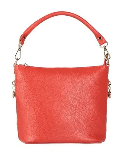 Laura Di Maggio Woman Handbag Orange Size - Leather In Red