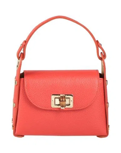Laura Di Maggio Woman Handbag Orange Size - Leather In Red
