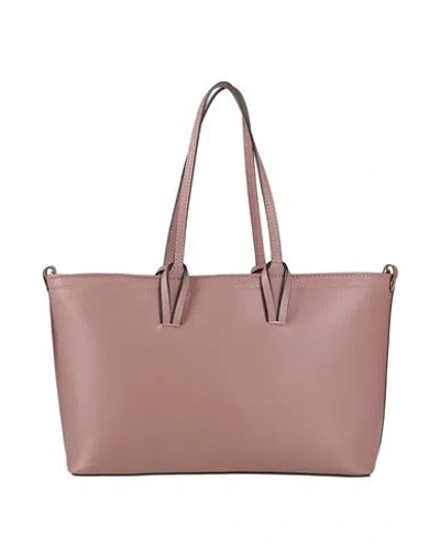 Laura Di Maggio Woman Handbag Pastel Pink Size - Leather In Brown