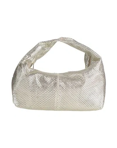 Laura Di Maggio Woman Handbag Platinum Size - Leather In Gray