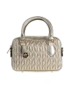 Laura Di Maggio Woman Handbag Platinum Size - Leather In Grey
