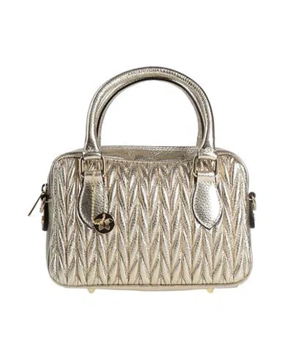 Laura Di Maggio Woman Handbag Platinum Size - Leather In Grey