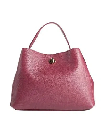 Laura Di Maggio Woman Handbag Plum Size - Leather In Purple