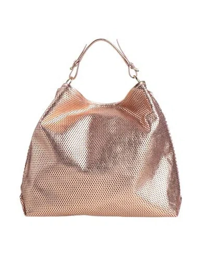 Laura Di Maggio Woman Handbag Rose Gold Size - Leather