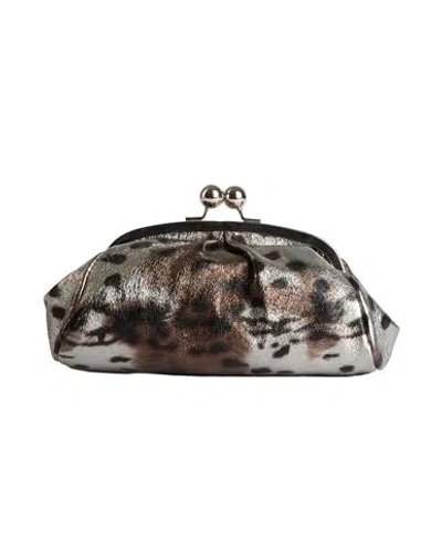 Laura Di Maggio Woman Handbag Silver Size - Leather