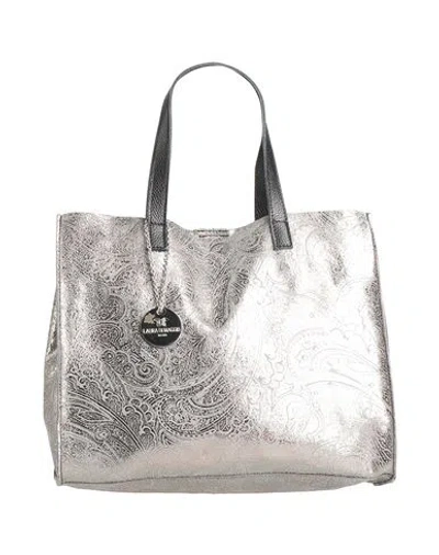 Laura Di Maggio Woman Handbag Silver Size - Calfskin In Neutral