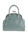 Laura Di Maggio Woman Handbag Slate Blue Size - Leather
