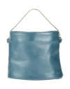 Laura Di Maggio Woman Handbag Slate Blue Size - Leather