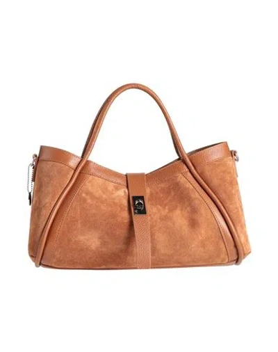 Laura Di Maggio Woman Handbag Tan Size - Leather In Brown