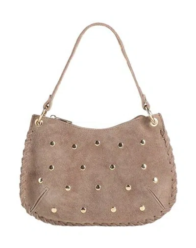 Laura Di Maggio Woman Handbag Taupe Size - Leather In Gray