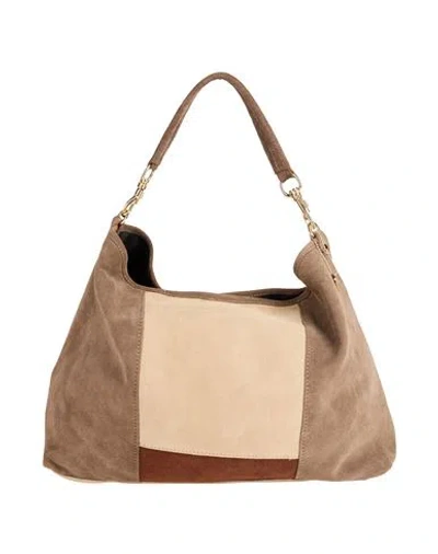 Laura Di Maggio Woman Handbag Taupe Size - Leather In Grey
