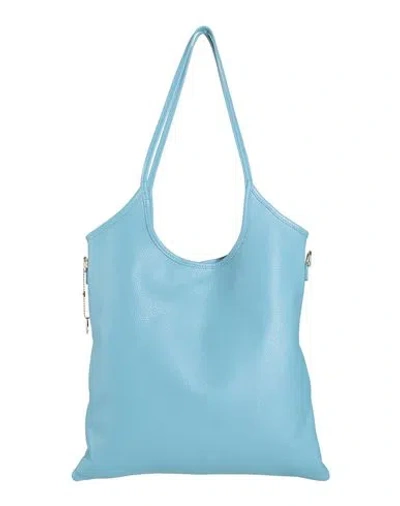 Laura Di Maggio Woman Shoulder Bag Azure Size - Calfskin In Blue