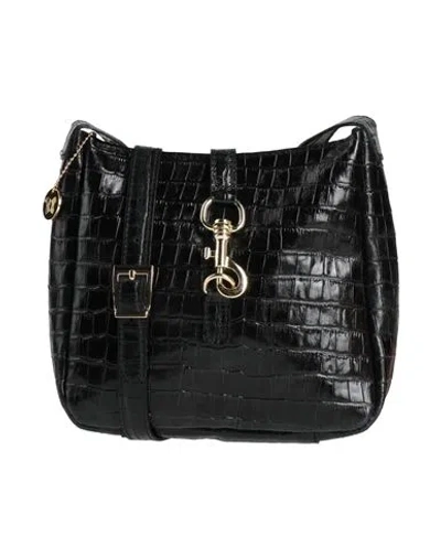 Laura Di Maggio Woman Shoulder Bag Black Size - Leather