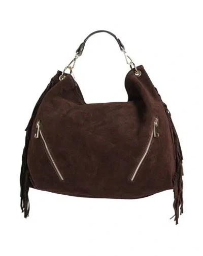 Laura Di Maggio Woman Shoulder Bag Brown Size - Leather