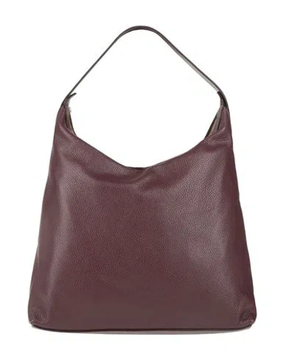 Laura Di Maggio Woman Shoulder Bag Burgundy Size - Leather In Red