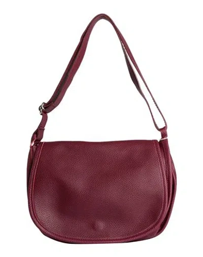 Laura Di Maggio Woman Shoulder Bag Burgundy Size - Leather In Red