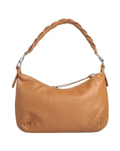 Laura Di Maggio Woman Shoulder Bag Camel Size - Leather In Beige