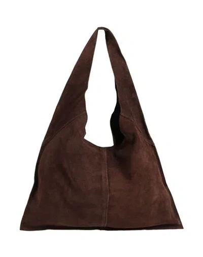 Laura Di Maggio Woman Shoulder Bag Dark Brown Size - Leather