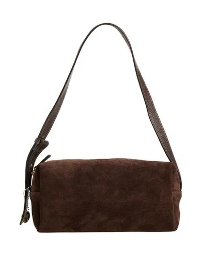 Laura Di Maggio Woman Shoulder Bag Dark Brown Size - Leather