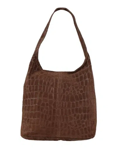 Laura Di Maggio Woman Shoulder Bag Dark Brown Size - Leather