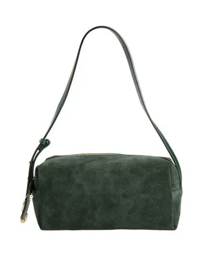 Laura Di Maggio Woman Shoulder Bag Dark Green Size - Leather