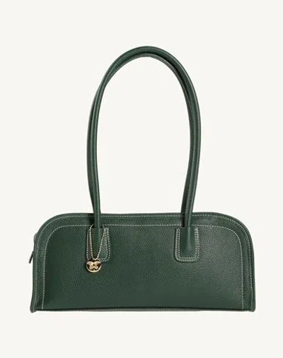 Laura Di Maggio Woman Shoulder Bag Dark Green Size - Leather