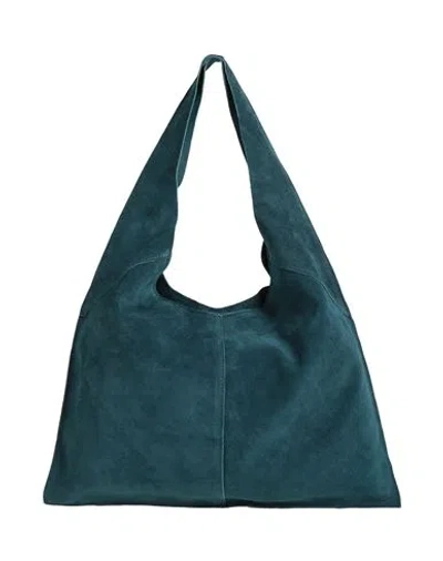 Laura Di Maggio Woman Shoulder Bag Deep Teal Size - Leather In Green