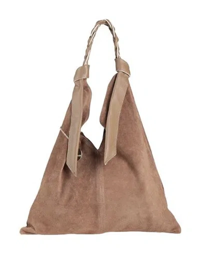Laura Di Maggio Woman Shoulder Bag Light Brown Size - Leather