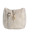 Laura Di Maggio Woman Shoulder Bag Light Grey Size - Leather