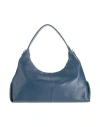 Laura Di Maggio Woman Shoulder Bag Navy Size - Leather In Navy