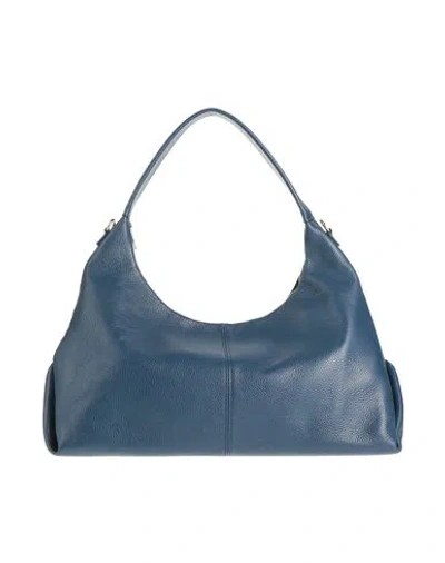 Laura Di Maggio Woman Shoulder Bag Navy Size - Leather