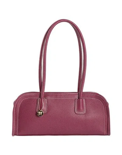 Laura Di Maggio Woman Shoulder Bag Plum Size - Leather In Purple