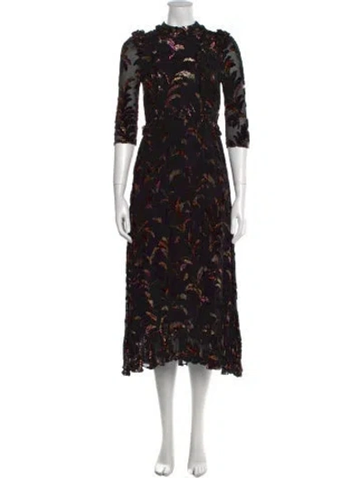 Pre-owned Laura Garcia Collection Silk Long Dress In Black