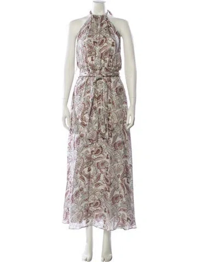 Pre-owned Laura Garcia Collection Silk Long Dress In Multi